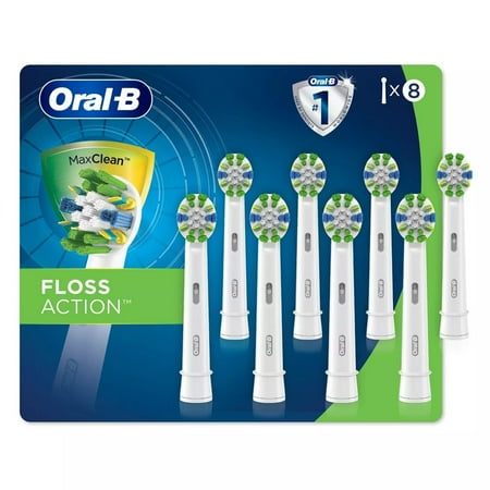Oral-B FlossAction Replacement Electric Toothbrush Head (8 Count)