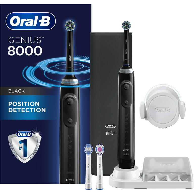 ik ben verdwaald vervagen Afscheid Oral-B Genius 8000 Rechargeable Electric Toothbrush, Black, 1 Ct -  Walmart.com