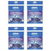 Oral-B Glide 3d White Floss Picks, Arctic Peppermint Oil, 4 Packs of 75
