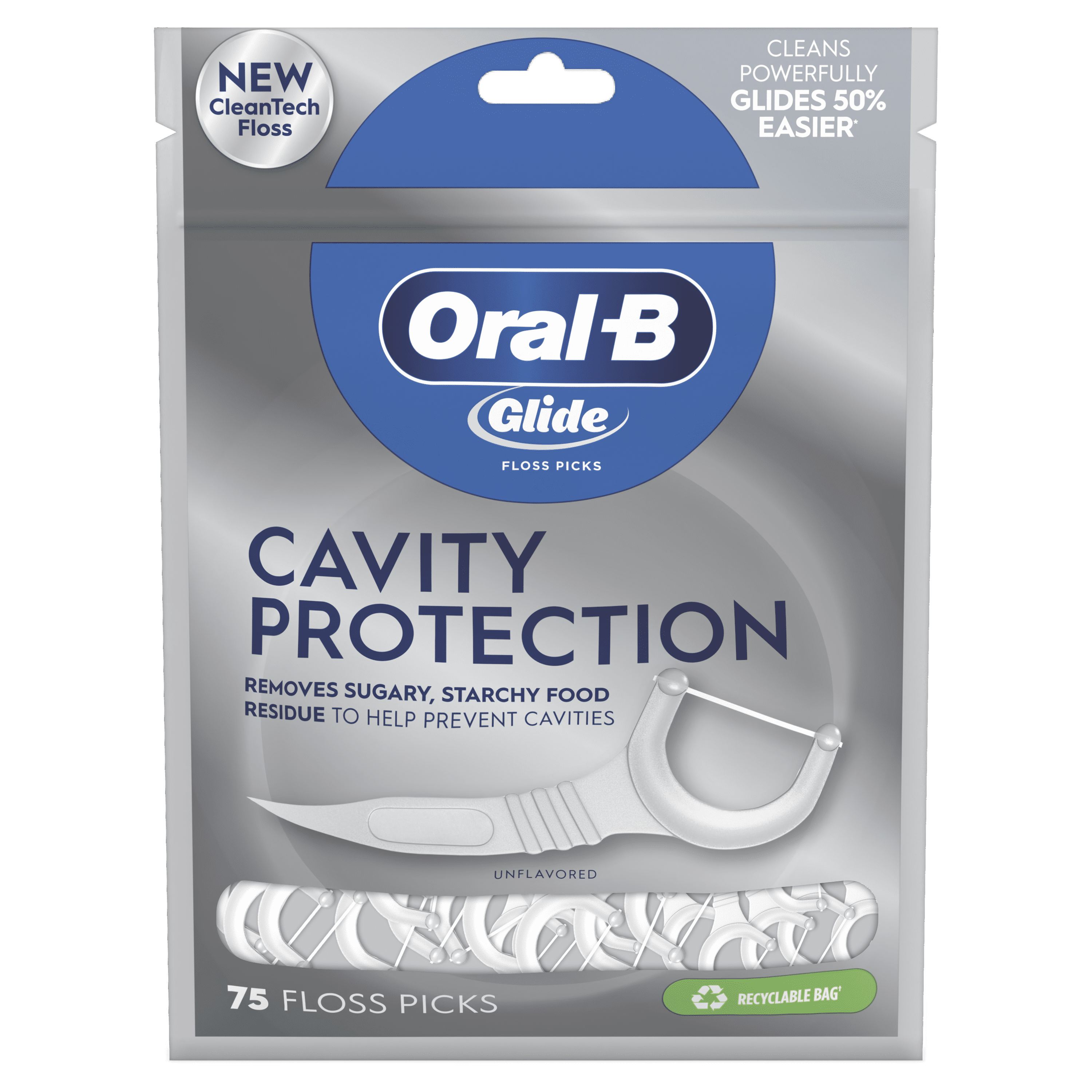 Oral-B Glide Cavity Protection Dental Floss Picks, Helps Prevent ...