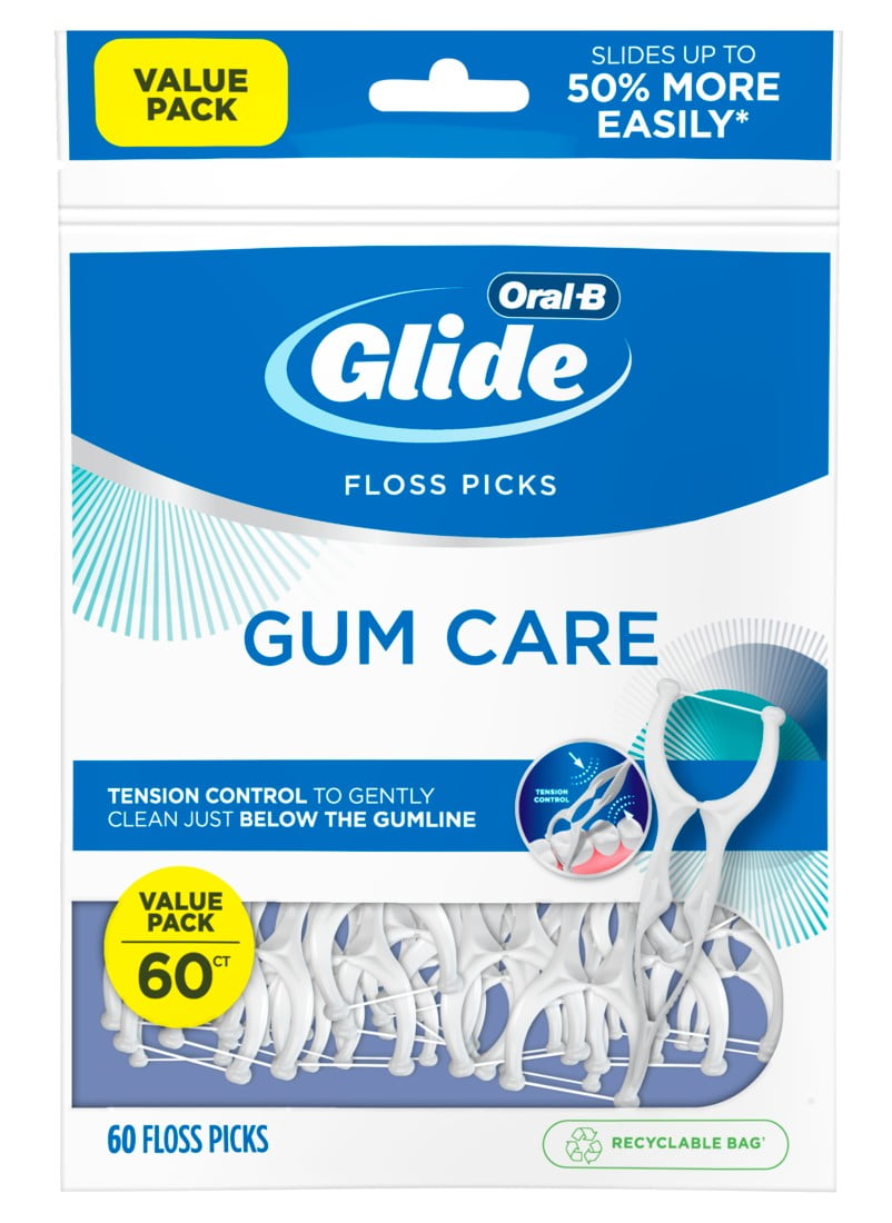 Oral-B Glide Floss Picks Gum Care 60 Count Value Pack (Pack of 3)