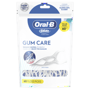 Oral-B Glide Gum Care Dental Floss Picks, Tension Control, 60 Ct