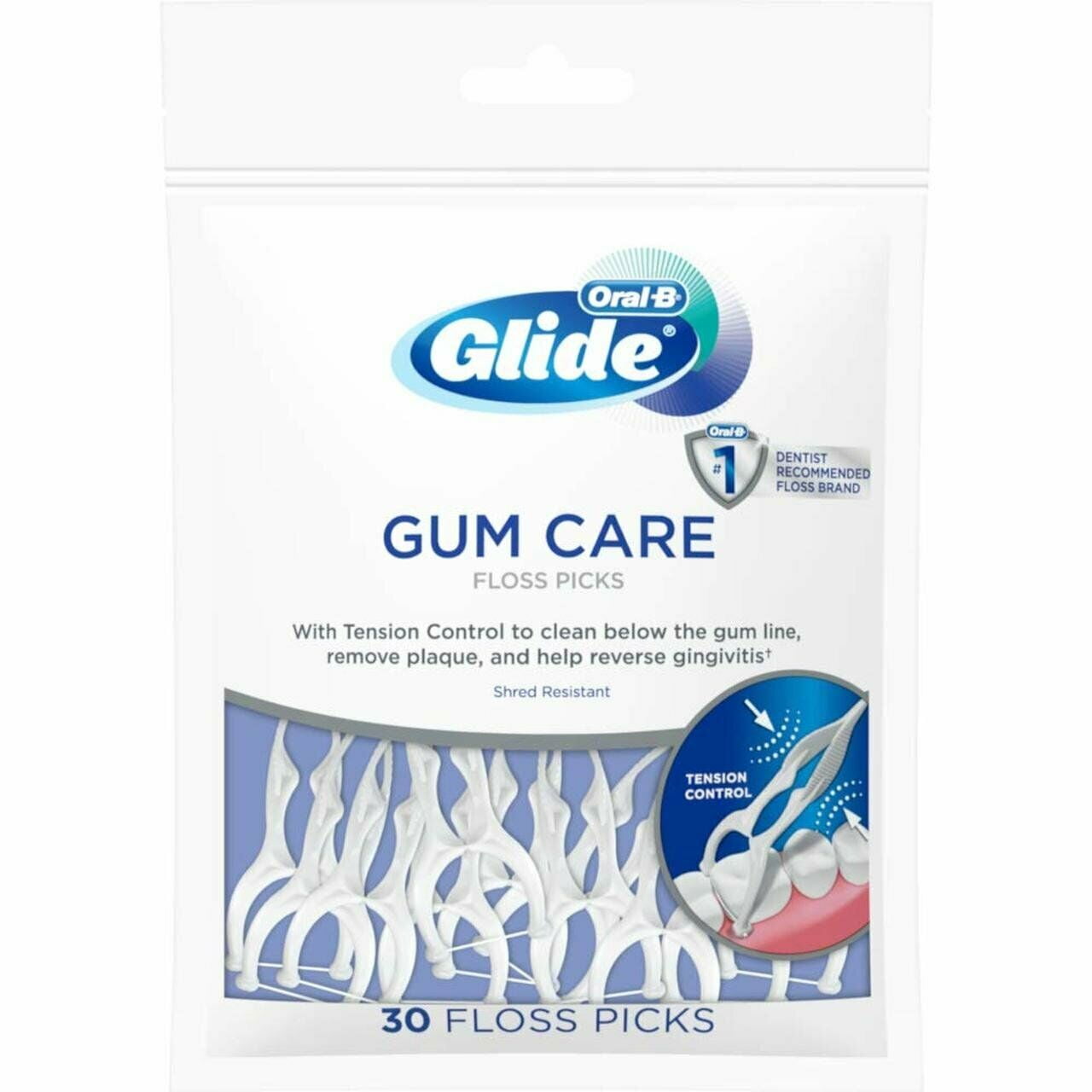 Oral-B Glide Gum Floss Picks Help Remove Plaque & Gingivitis 30 ct, 24-Pack