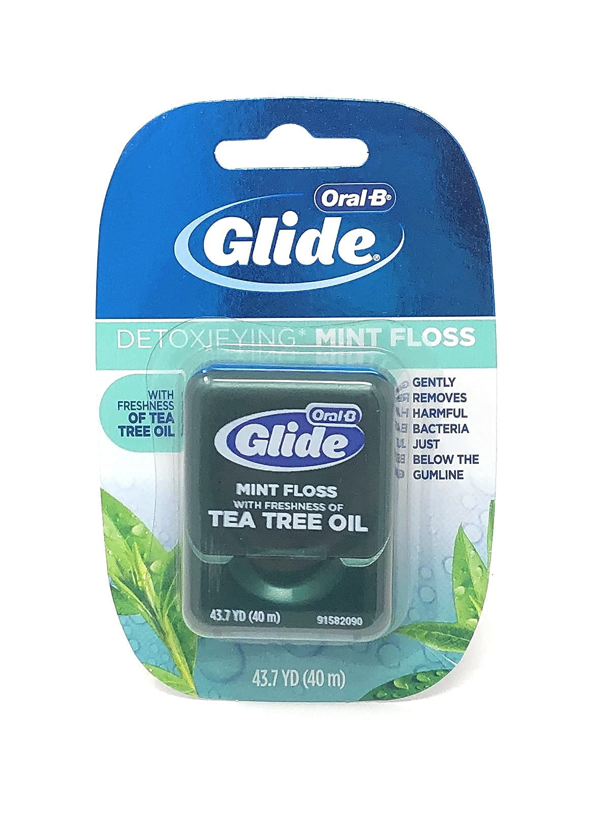 OralB Glide Mint Dental Floss with The Freshness of Tea Tree Oil 40m (Pack of 6)