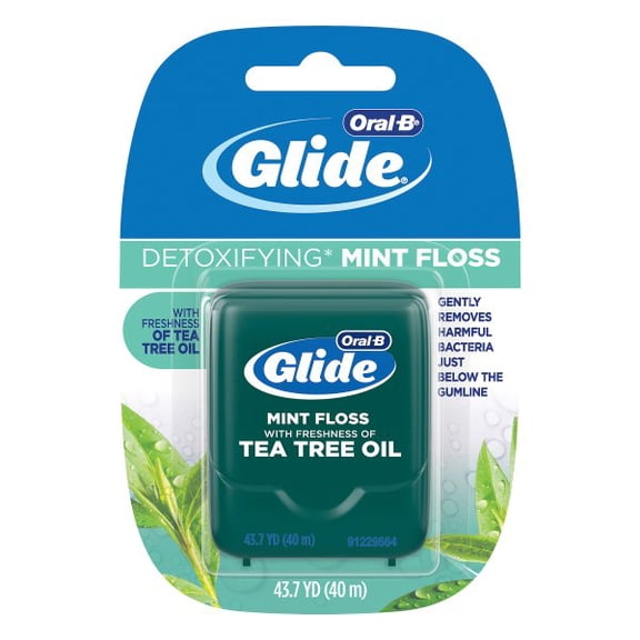 Oral-B Glide Mint Dental Floss with The Freshness of Tea Tree Oil 40m (Pack of 6)