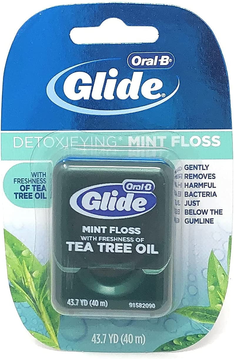 OralB Glide Mint Dental Floss with The Freshness of Tea Tree Oil 40m