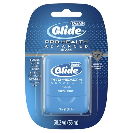Oral-B Glide Pro-Health Advanced Dental Floss, Fresh Mint Flavor, 35 M