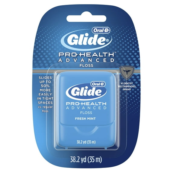 Oral-B Glide Pro-Health Advanced Dental Floss, Fresh Mint Flavor, 35 M