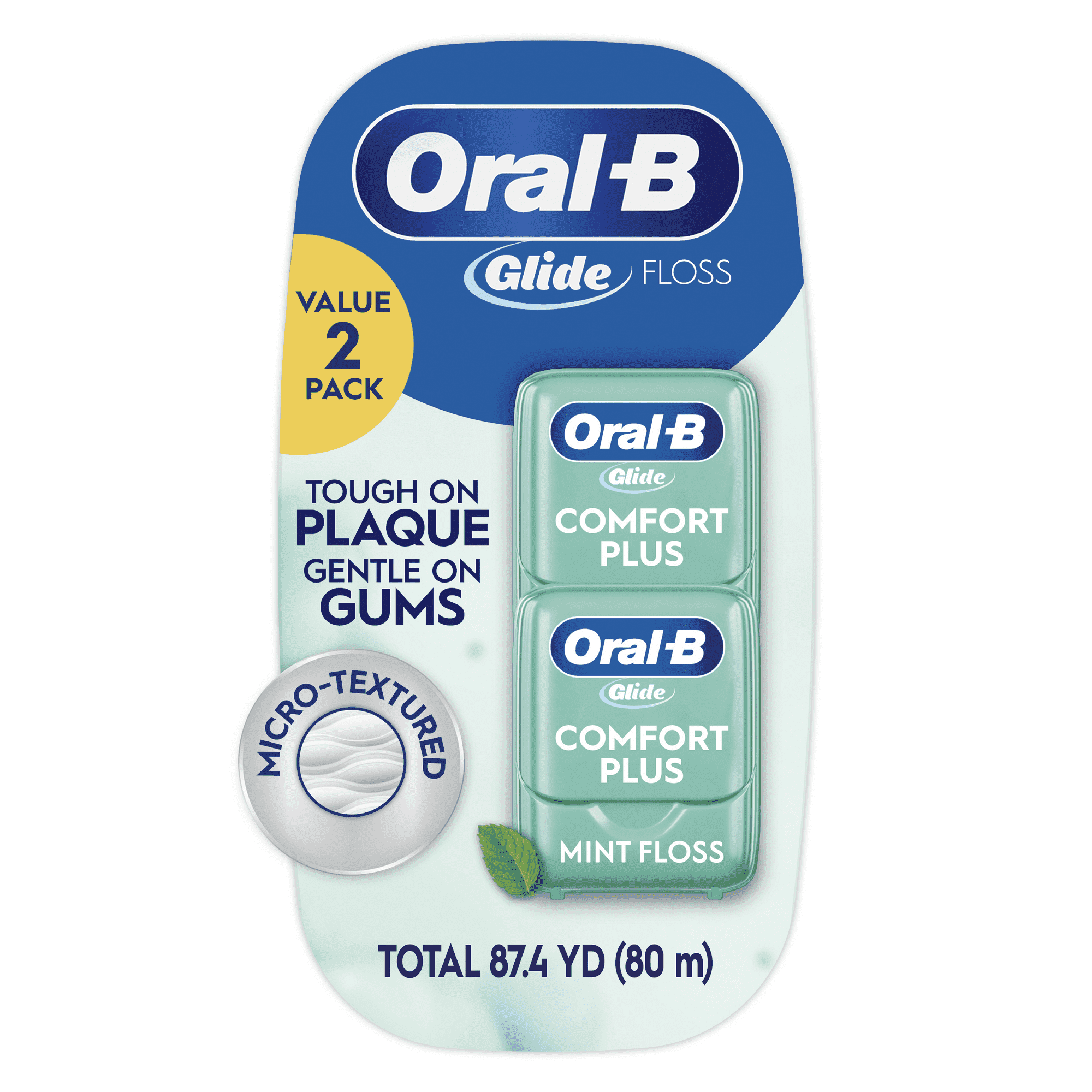 Oral-B Glide Comfort Plus Dental Floss, Mint, 43.7 Yards