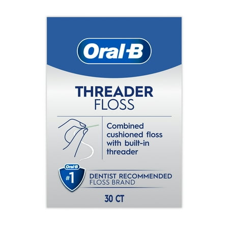 Oral-B Glide Pro-Health Dental Floss Threader for Braces and Dental Work, 30 Count