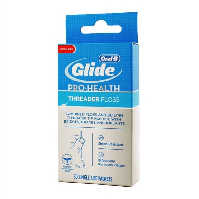 OralB Glide ProHealth Threader Dental Floss Packets (Pack of 8)