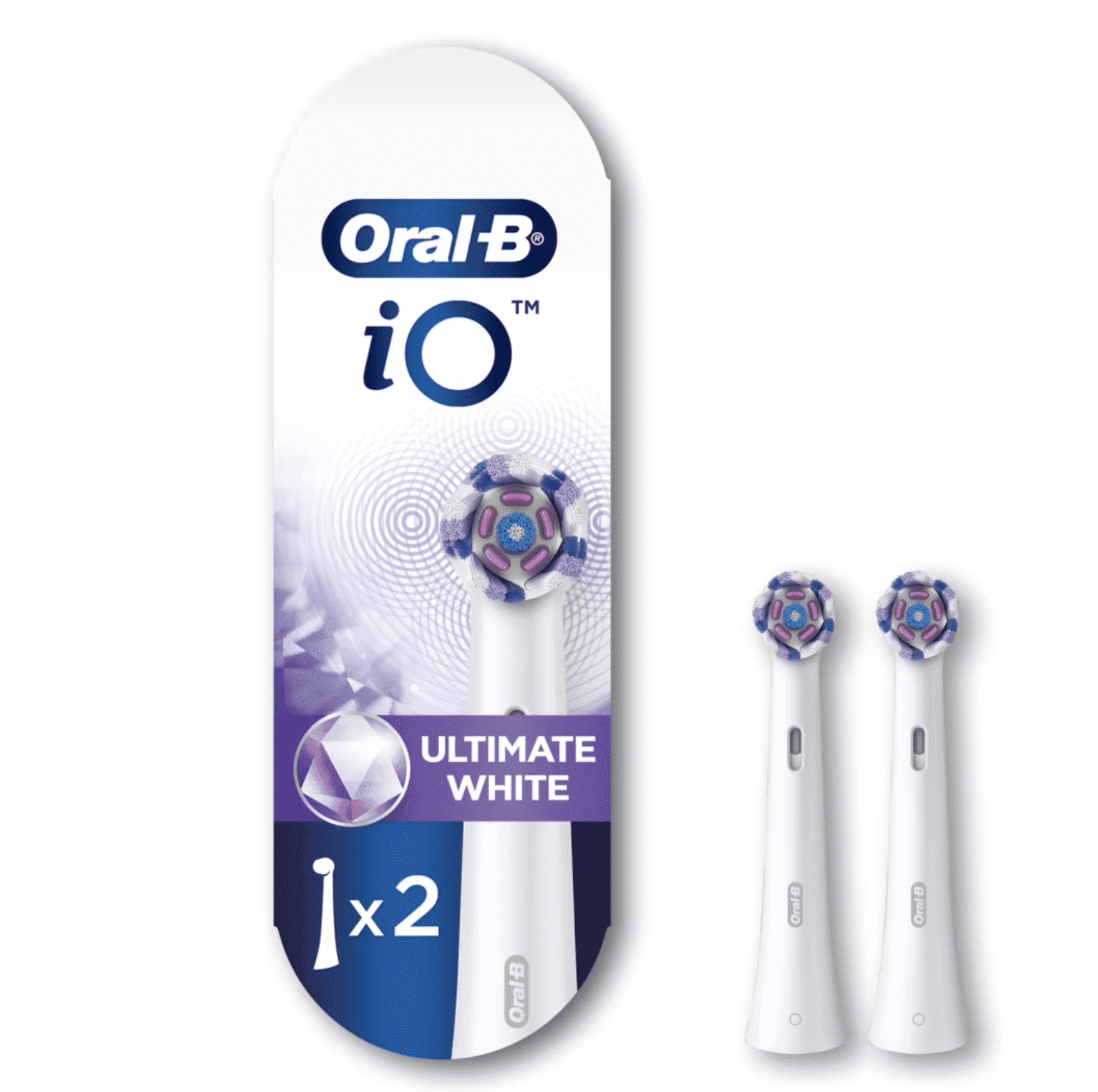 Oral-B IO Ultimate White Electric Toothbrush Replacement Head. 2 pack