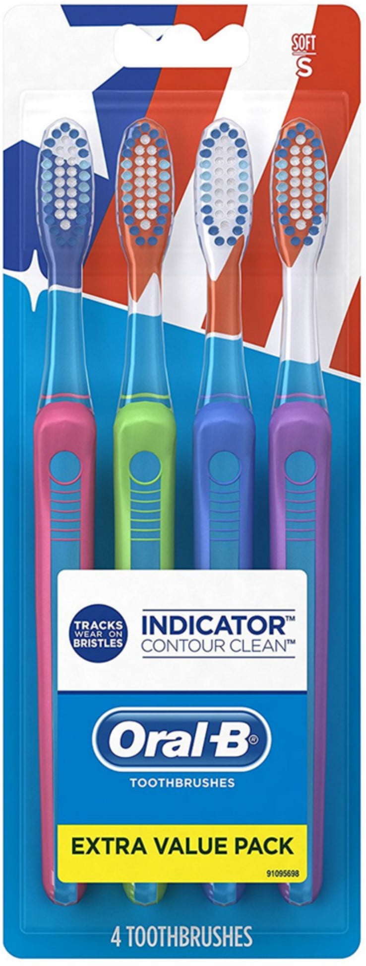 Indicator Contour Clean Soft Toothbrush, Blue Indicator Contour Clean Soft Toothbrush, Blue