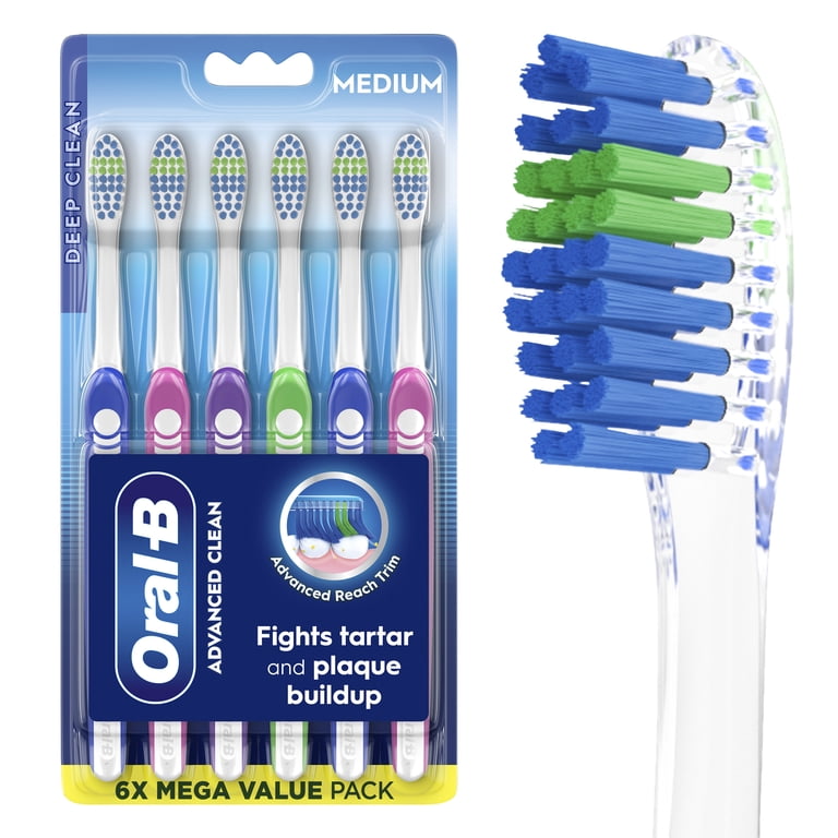 Oral-B Indicator Max Toothbrushes, Indicator Bristles, Medium, 6