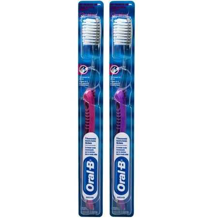 Oral-B Indicator Ortho Toothbrush, Trimmed for Braces, 35 Soft (Colors Vary) - Pack of 2