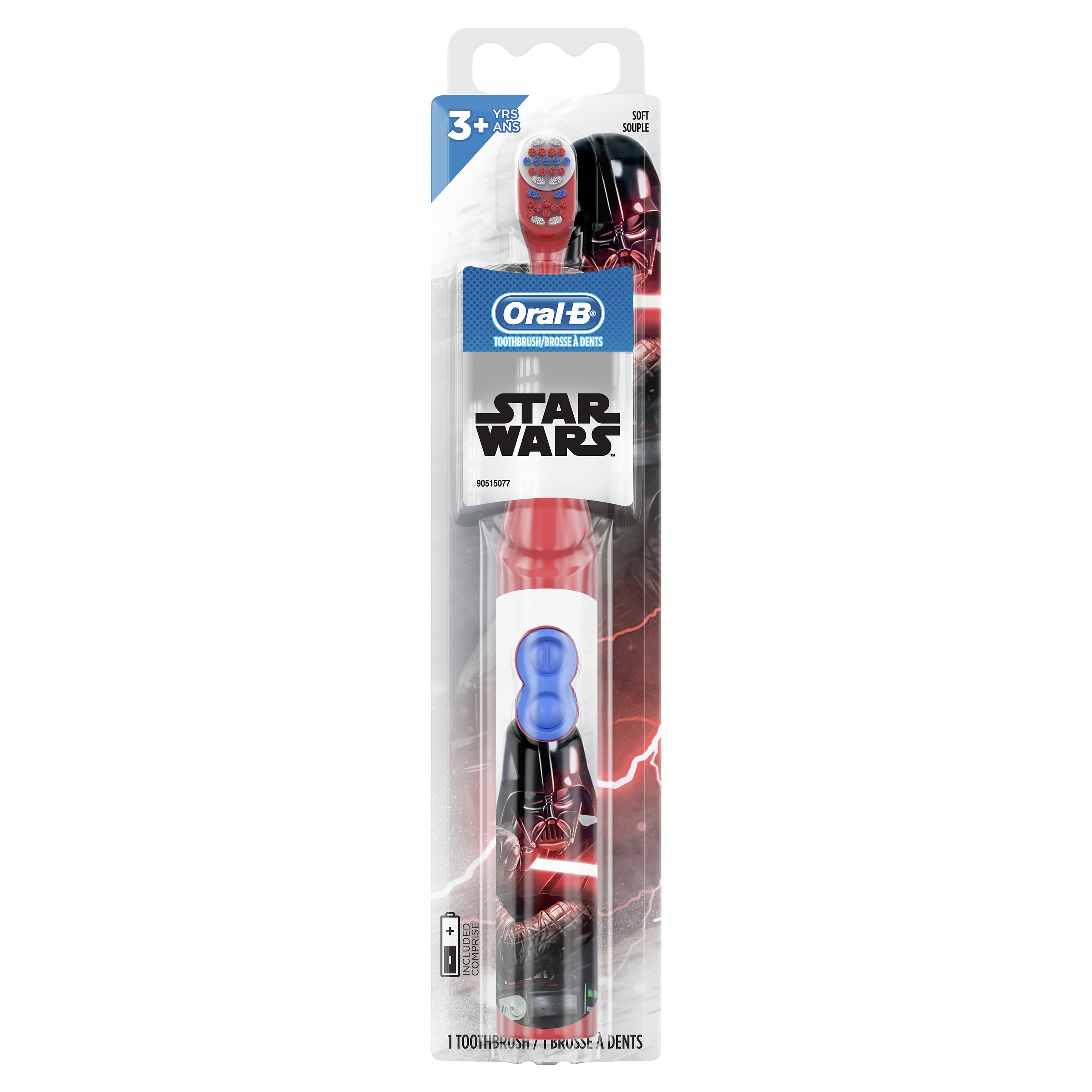 Oral-B Kids Disney Star Wars Battery Electric Toothbrush, Extra Soft Bristles, Ages 3+