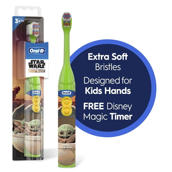 Oral-B Kid's Battery Toothbrush Featuring Lucas Film's Mandalorian, for Children 3+