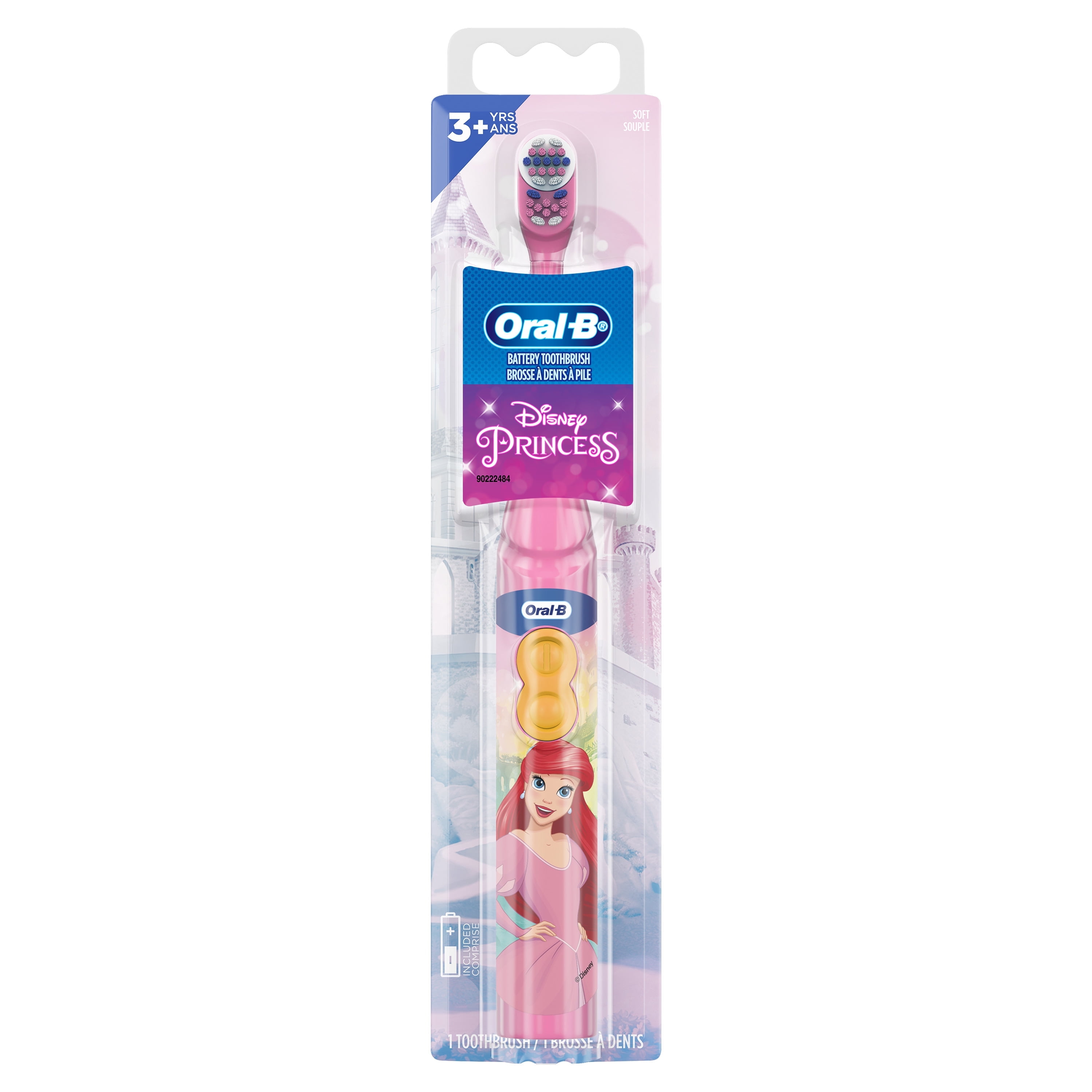 Oral-B Kid's Battery Toothbrush Featuring Disney's Little Mermaid, Soft Bristles, for Children 3+