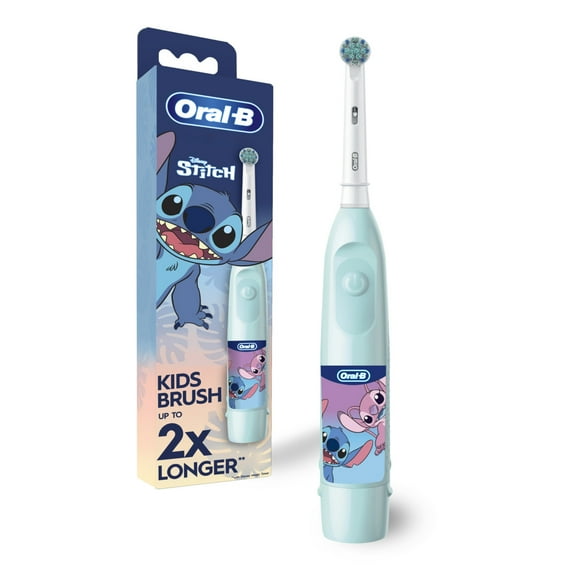 Oral-B Kid's STITCH Electric Battery Powered Toothbrush for Ages 3+, Extra Soft Bristles