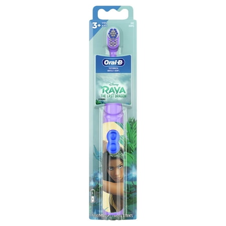 Oral-B Kid's Disney's Raya & the Last Dragon Battery Electric Toothbrush, Soft