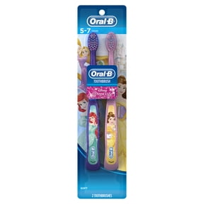 Oral-B Kid's Manual Toothbrush featuring Disney's Princess Characters, 2 count
