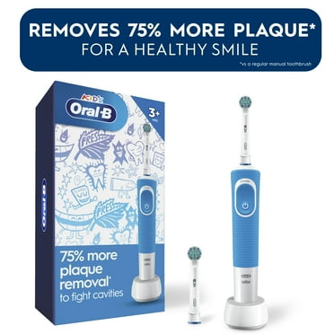 Oral-B Kids Electric Toothbrush with Sensitive Compact Brush Head and Timer, Ages 3+