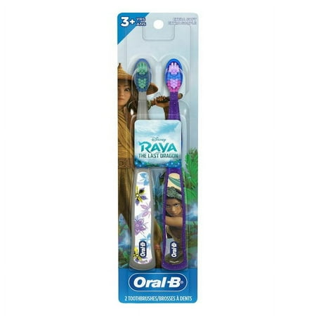 Oral-B Kids Extra Soft Manual Toothbrush Featuring Disney's Raya and the Last Dragon - 2ct