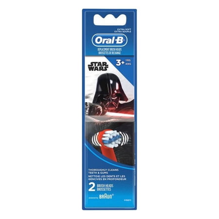 Oral-B Kids Extra Soft Replacement Brush Heads featuring STAR WARS, 2 count