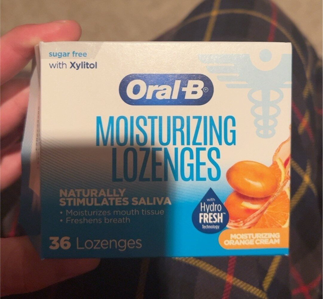 OralB Moisturizing Lozenges For Mouth Refreshing, Orange Flavour, 36