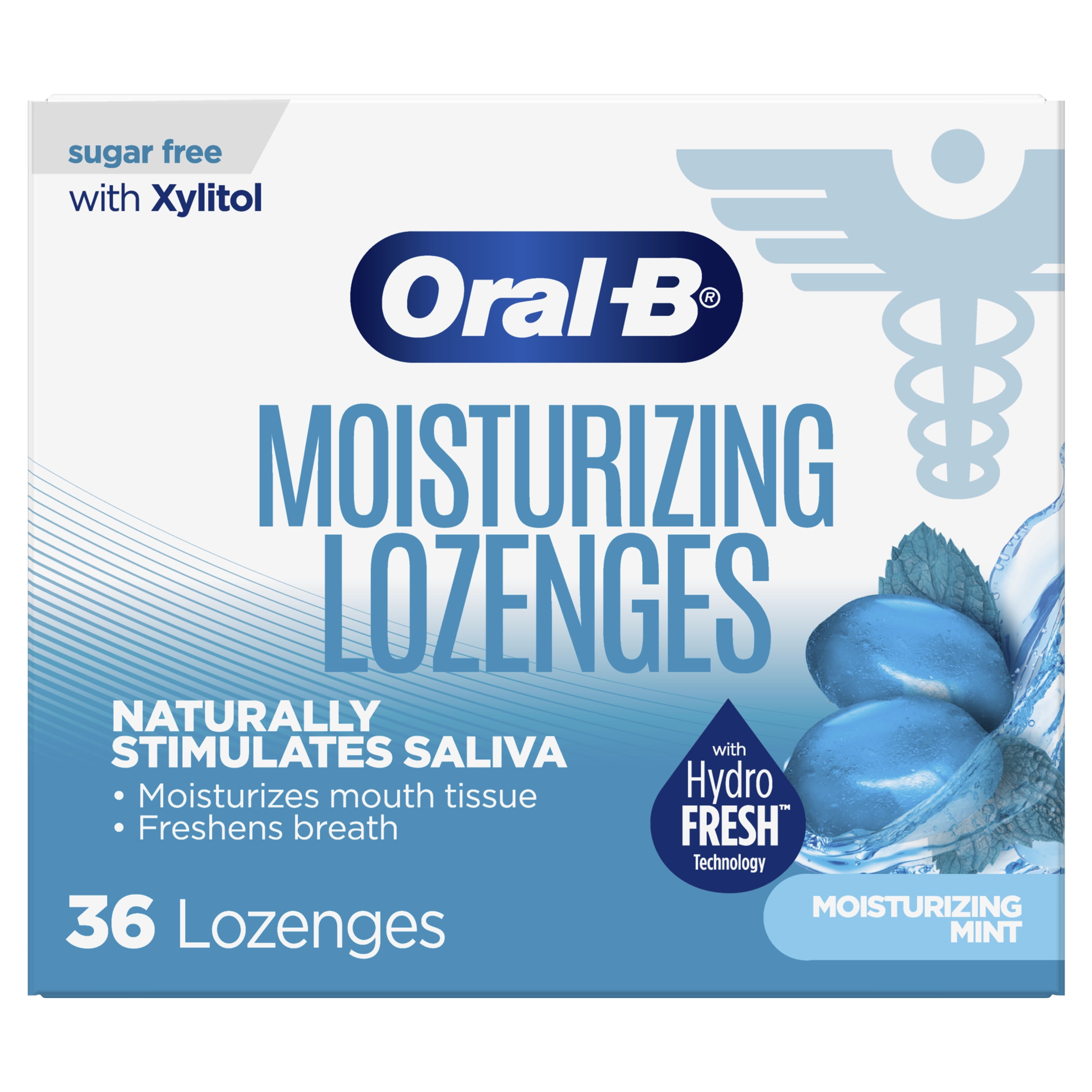 Oral-B Dry Mouth Lozenges, Moisturizing Mint Flavor, 36 Ct - Walmart.com