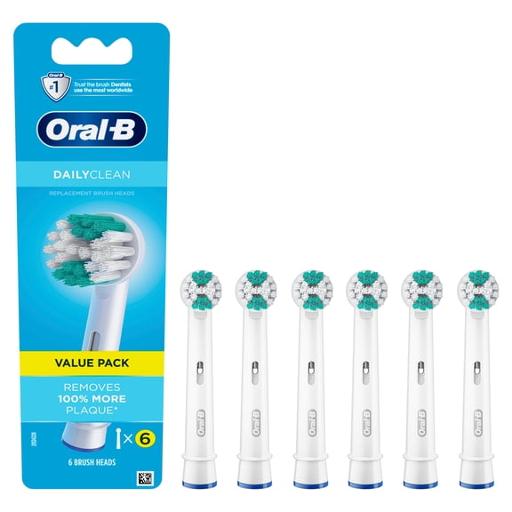Oral-B Toothbrush Heads, Daily Clean Electric Toothbrush Replacement Brush Heads Refill, 6 count