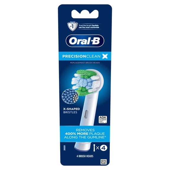 Oral-B Toothbrush Heads, Precision Clean Electric Toothbrush Replacement Head, White, 4 Ct