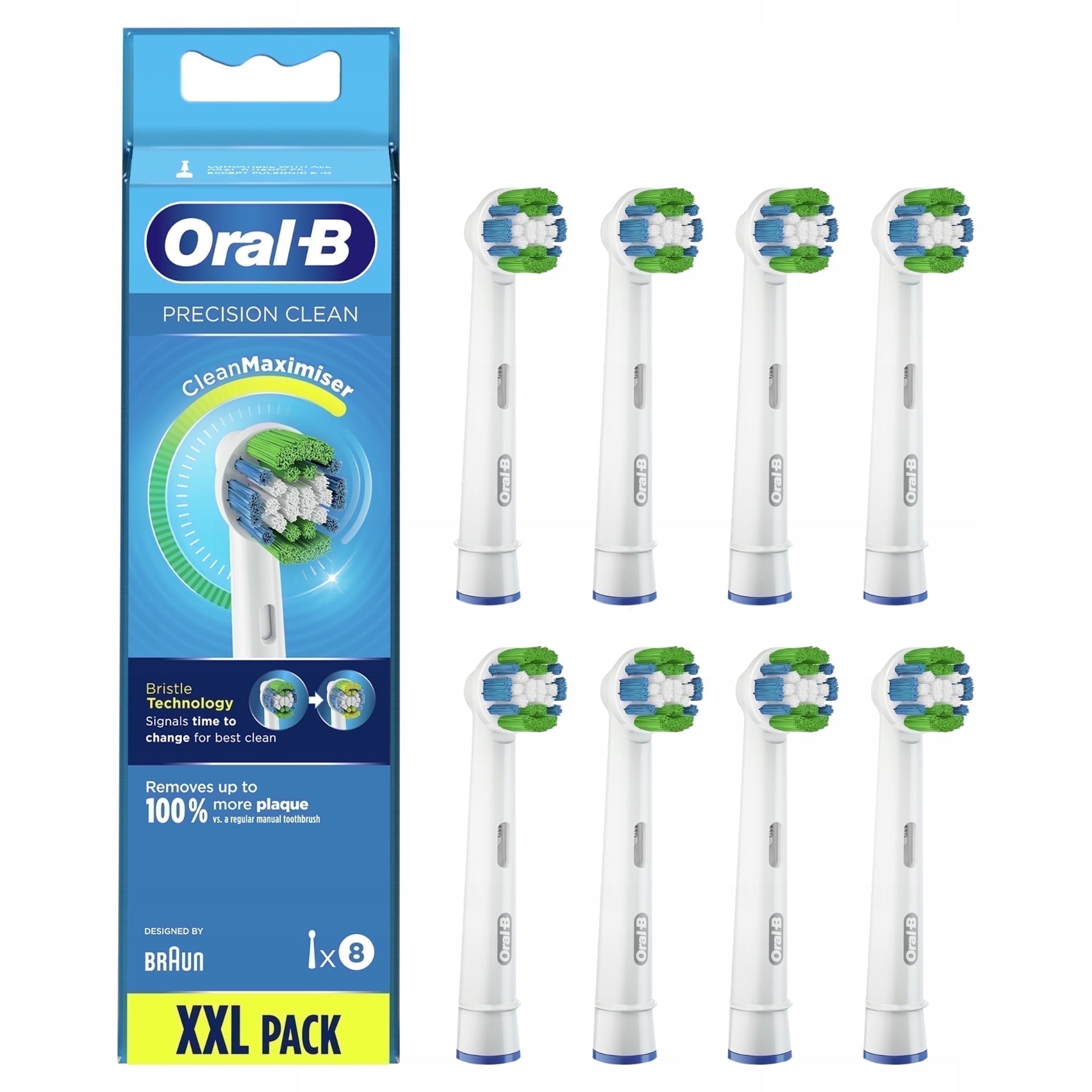 Oral-B EB20 Precision Clean Compact Head Rechargeable Toothbrush Replacement Heads, 8 Pack