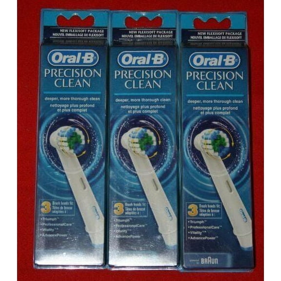 Oral-B Precision Clean Replacement Brushhead, High-Low Bristle, 3-Pack