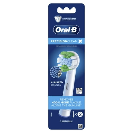 Oral-B Precision Clean Electric Toothbrush Replacement Brush Heads, 2 Count