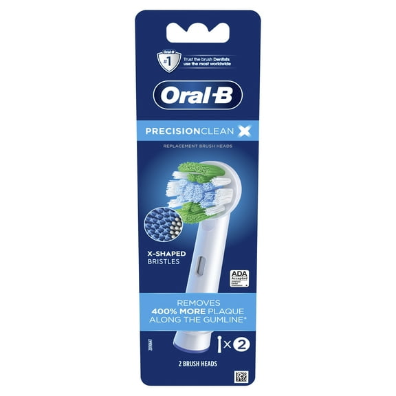Oral-B PrecisionCleanX Replacement Toothbrush Heads, X-Filament Electric Toothbrush Heads, 2 Count