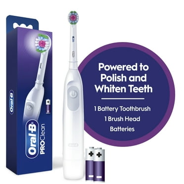 Oral-B Pro 100 3D White, Battery Toothbrush, White