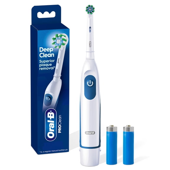 Oral-B Toothbrush, Pro 100 Precision Clean, Battery Power Toothbrush, White