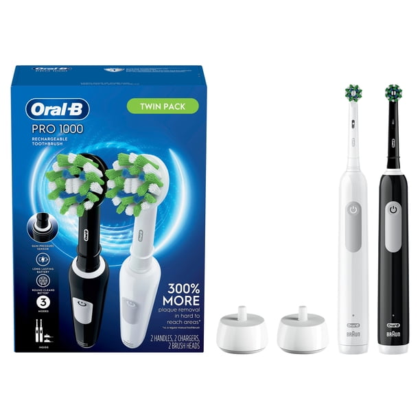 Oral-B PRO 1 1000 2本入り Oral-B Toothbrush, Pro 1000 CrossAction Rechargeable Electric