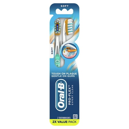 Oral-B Pro-Flex Expert Clean Toothbrushes, Soft, 2 Count