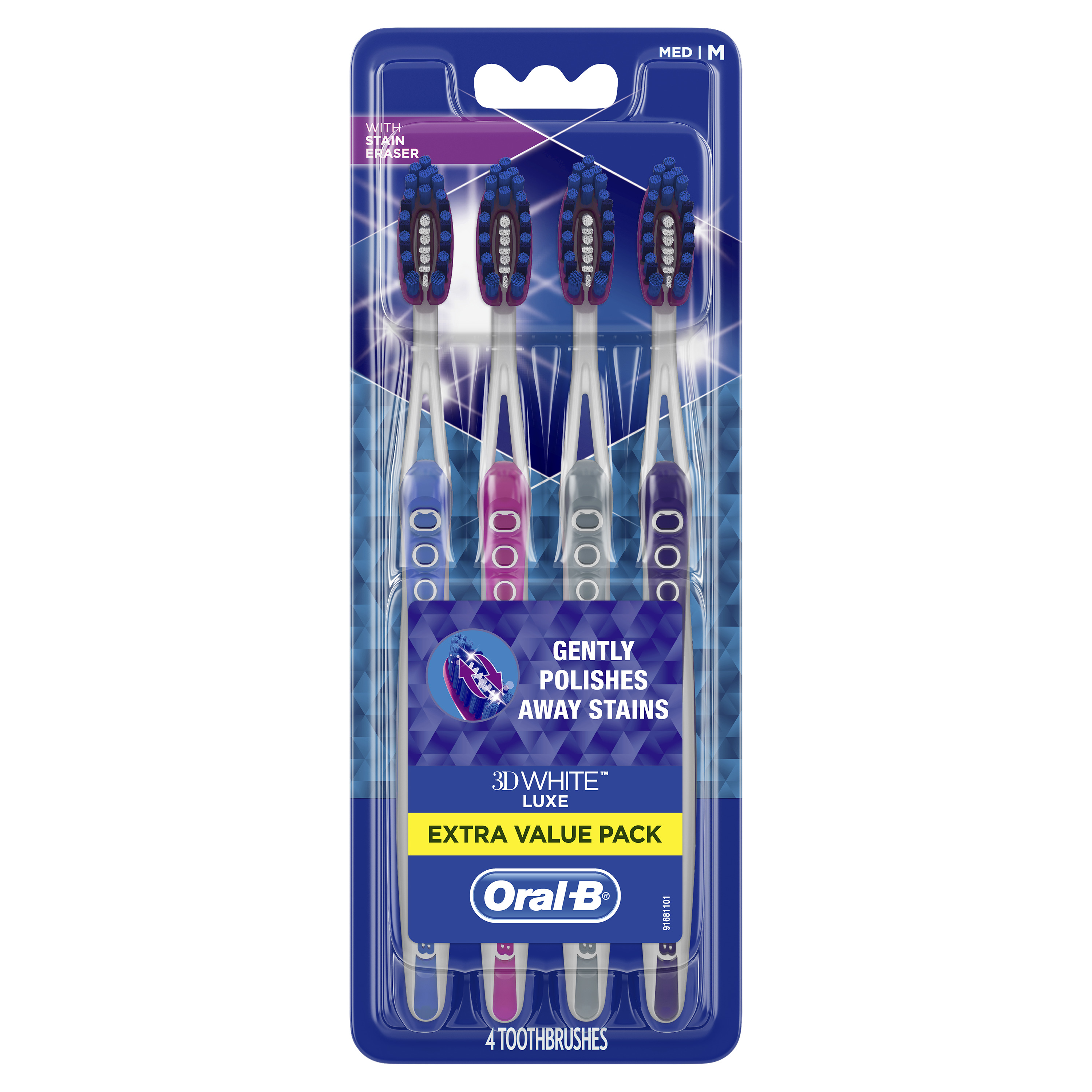 OralB ProFlex Stain Eraser Manual Toothbrush, Medium, 1 Ct