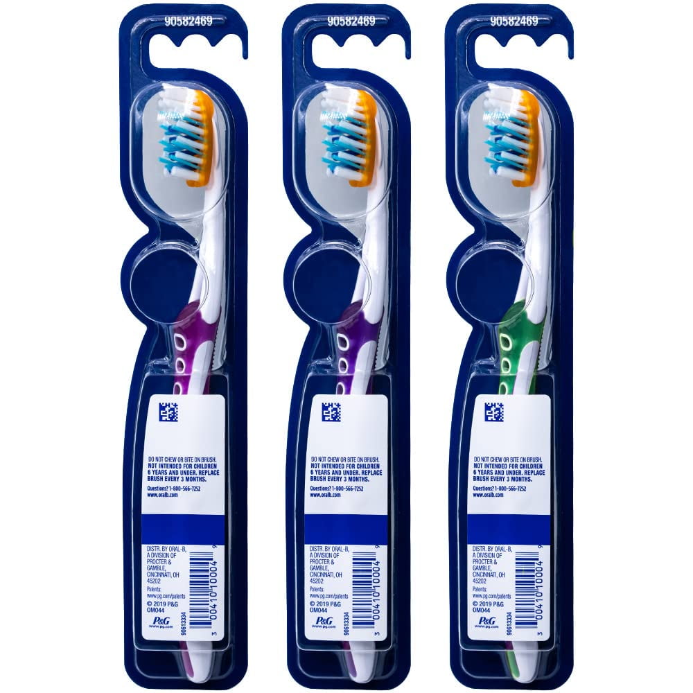 OralB ProFlex Toothbrush, Expert Clean, Soft (Colors Very) Pack of