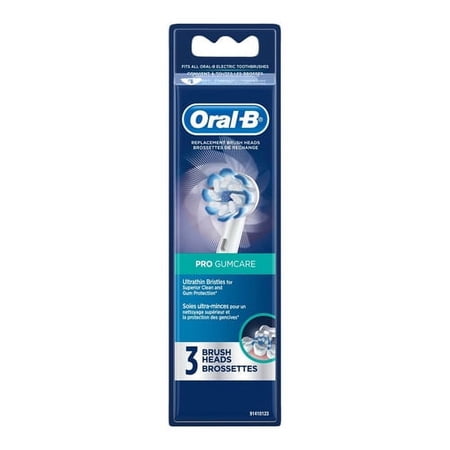 Oral B Pro Gum Care Electric Toothbrush Replacement Brush Head Refills, 3 Ea, 2 Pack