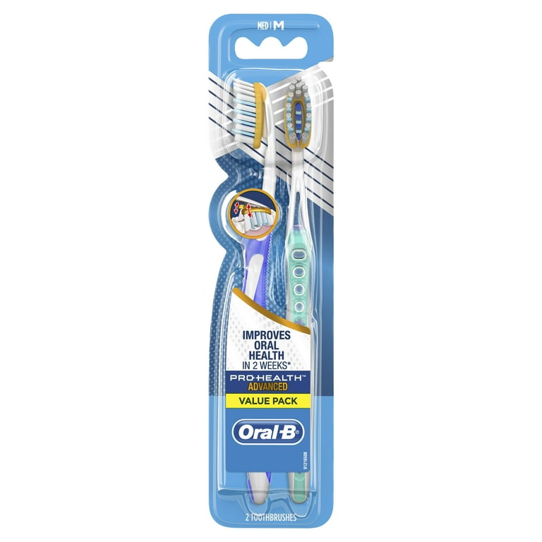 Oral-B Pro-Health Advanced Manual Toothbrush, Medium Bristles, 2