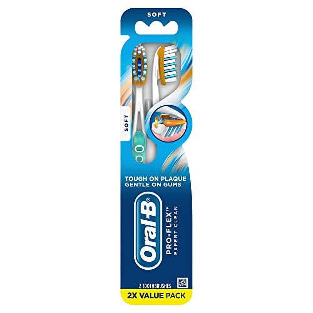 OralB ProHealth Clinical ProFlex Toothbrush with Flexing Sides, 40S, Soft, 2 Count (Color May