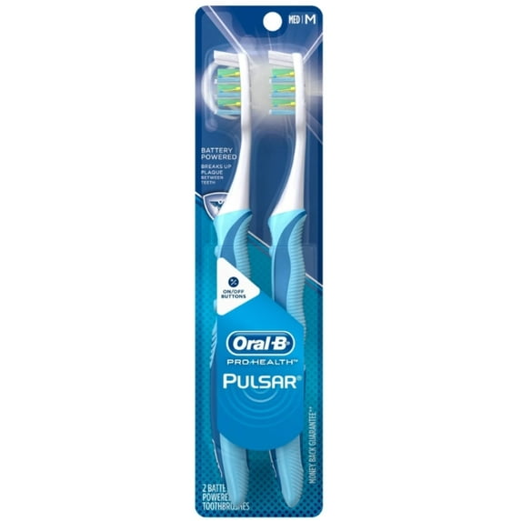 Oral-B Pro-Health Pulsar Medium Toothbrushes, Value Pack, Colors May Vary, 2 ea (Pack of 2)