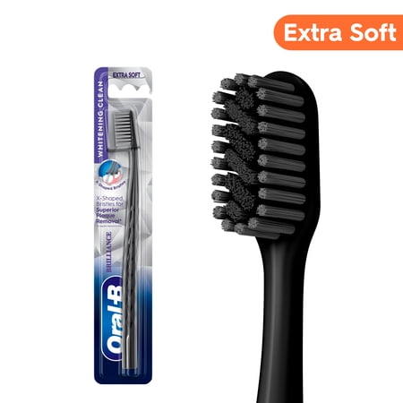 Oral-B Toothbrush Pro Whitening Brilliance, Extra Soft, Black, 1 Count