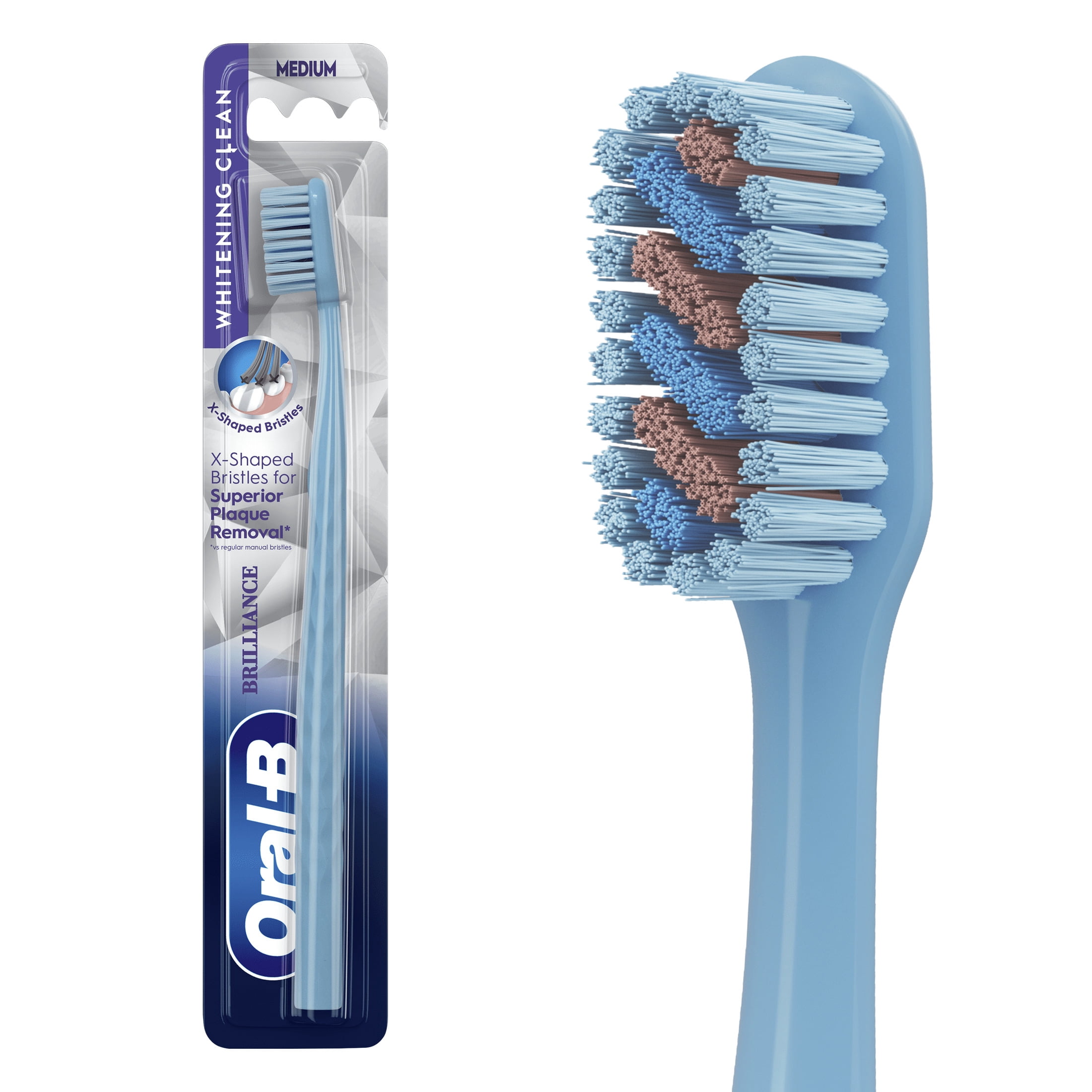 Oral-B Toothbrush Pro Whitening Brilliance, Medium, Sky Blue, 1