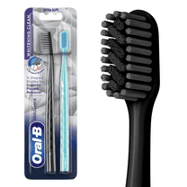 Oral-B Pro Whitening Brilliance Toothbrushes, Extra Soft, Black and Teal, 2 Count, for Adults & Children 3 
