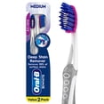 thumbnail interactive-video image 1 of Oral-B Toothbrush Pack, Pro Whitening Manual Toothbrush, Medium Bristles, 2 Count, 1 of 13